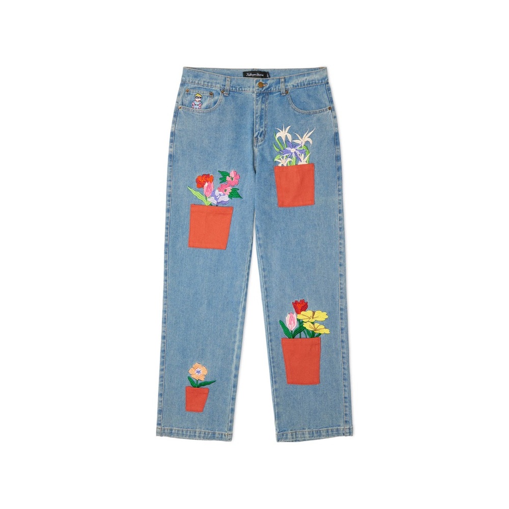 KidSuper All Over Flower Pots Denim Jeans : Size Small / 30